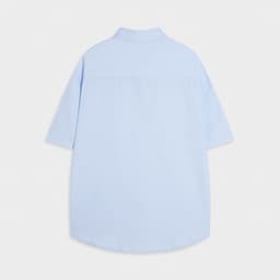 Thumbnail Áo Sơ Mi Tay Ngắn Teelab Eco Oxford Signature Logo Unisex Form Oversize Local Brand SS068 3