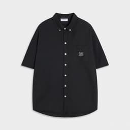 Thumbnail Áo Sơ Mi Tay Ngắn Teelab Eco Oxford Signature Logo Unisex Form Oversize Local Brand SS068 4