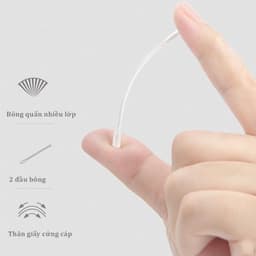 Thumbnail Tăm Bông Kháng Khuẩn V-Coool Cho Trẻ Sơ Sinh – An Toàn, 2 Đầu Mềm Mại, Không Xơ, Hộp 200 Chiếc Tiện Lợi IQKAO 2