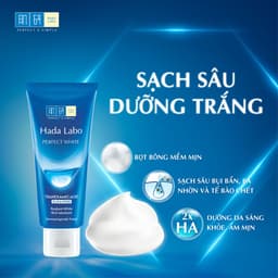 Thumbnail Combo 2 Sữa rửa mặt dưỡng trắng Hada Labo Perfect White Tranexamic Acid Cleanser 80g 3