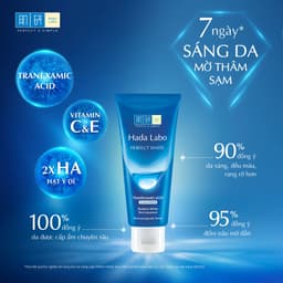 Thumbnail Combo 2 Sữa rửa mặt dưỡng trắng Hada Labo Perfect White Tranexamic Acid Cleanser 80g 4