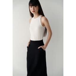 Thumbnail Áo Tank Top Nữ MONOTALK Chất Cotton Kẻ Tăm Dáng Ôm Cổ Yếm T20001FT 1