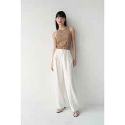 Thumbnail Áo Tank Top Nữ MONOTALK Chất Cotton Kẻ Tăm Dáng Ôm Cổ Yếm T20001FT 3