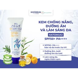 Thumbnail Kem Chống Nắng Dưỡng Ẩm Và Làm Sáng Da Hatomugi SPF50+ PA++++ 80g 1