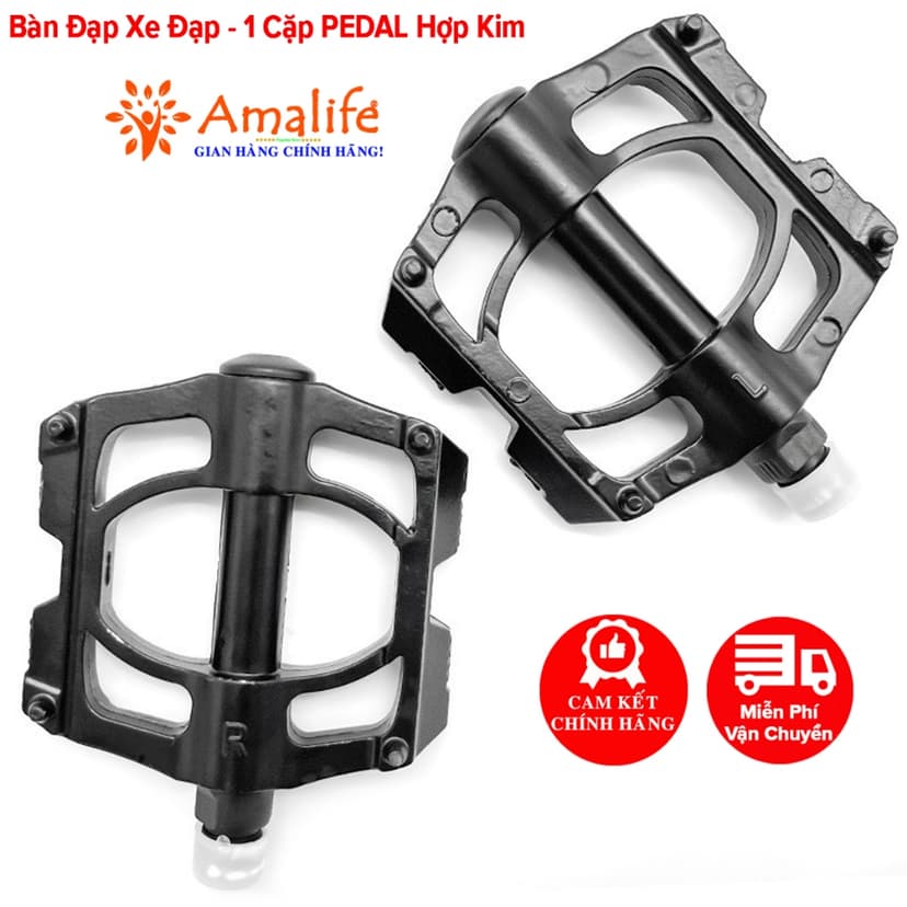 Ảnh Bàn Đạp Xe Đạp 1 Cặp (2 Chiếc) Pedal Cho Xe Đạp Thể Thao Bằng Hợp Kim Thép Nhôm Chống Trượt Chính Hãng Amalife 1