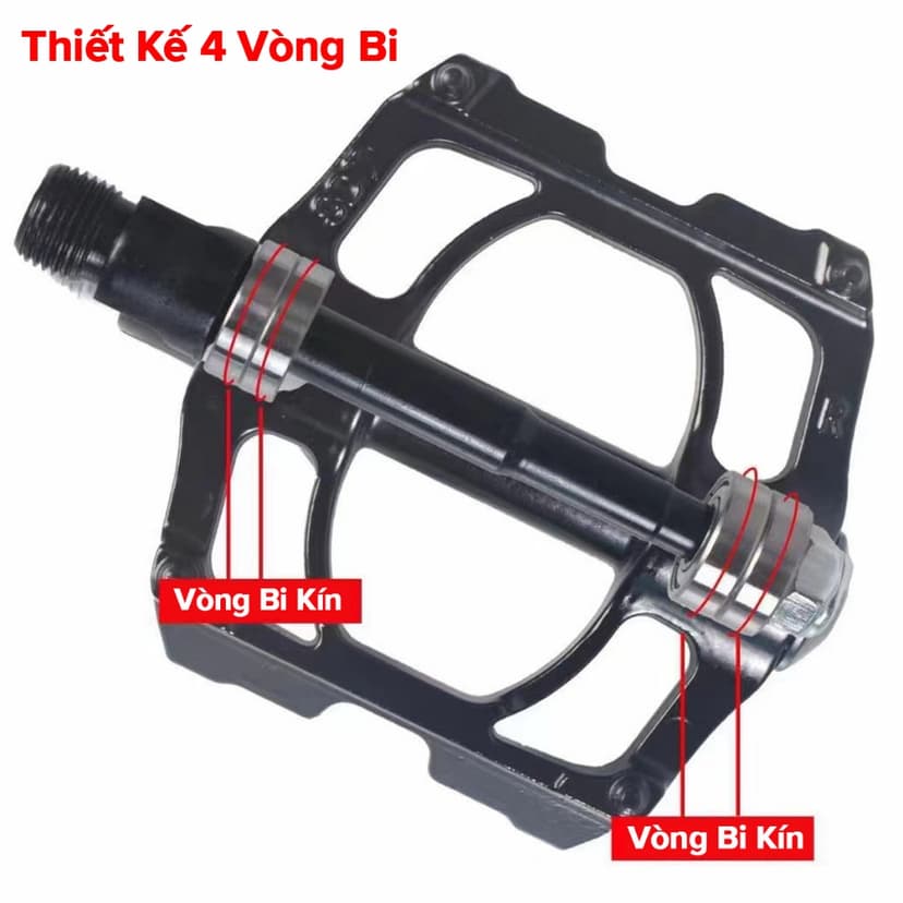 Ảnh Bàn Đạp Xe Đạp 1 Cặp (2 Chiếc) Pedal Cho Xe Đạp Thể Thao Bằng Hợp Kim Thép Nhôm Chống Trượt Chính Hãng Amalife 4