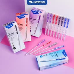 Thumbnail Combo 20 Bút bi Thiên Long TL-027 ngòi 0,5mm 4 màu - Bút bi xanh/đỏ/đen/tím, bút viết học sinh 1