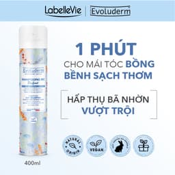 Thumbnail Dầu gội khô Evoluderm làm sạch tóc và da đầu cho mái tóc bồng bềnh hương thơm quyến rũ 200ml, 400ml 1