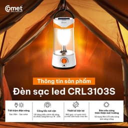 Thumbnail Đèn Sạc Tích Điện LED Comet CRL3103S 10W Năng Lượng Mặt Trời Siêu Sáng 2