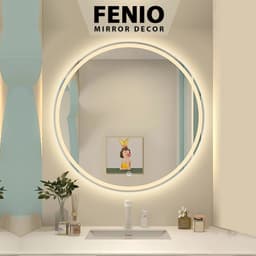Thumbnail Gương led cảm ứng treo tường nhà tắm FENIO hình tròn đường kính 40cm 50cm 60cm 2