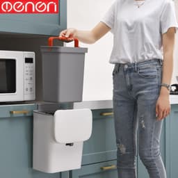 Thumbnail Thùng Đựng Rác OENON Có Nắp Treo Cánh Tủ Hoặc Dán Tường Chất Liệu Nhựa PP Cao Cấp 1