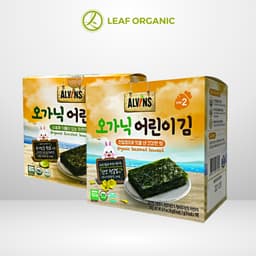 Thumbnail Rong biển hữu cơ Alvins Hàn Quốc cho bé - Rong biển tách muối/ ăn liền Hộp 15g 1