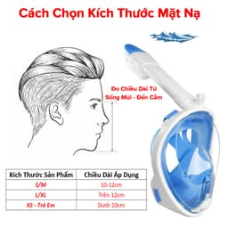 Thumbnail Mặt Nạ Lặn Biển Mặt Nạ Bơi Full Face Mask MNF01 Hãng Amalife 3
