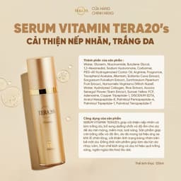 Thumbnail Tinh chất Vitamin Tera20's dưỡng sáng, cấp ẩm và chống lão hóa, làm dịu da nhạy cảm, cải thiện nếp nhăn (120ml) 3