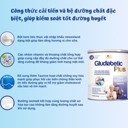 Thumbnail Một thùng 12 hộp Sữa Bột Cho Người Tiểu Đường Gludiabetic Plus Hộp 400G - ổn định đường huyết 3