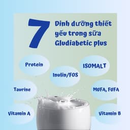 Thumbnail Một thùng 12 hộp Sữa Bột Cho Người Tiểu Đường Gludiabetic Plus Hộp 400G - ổn định đường huyết 4