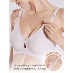 Thumbnail Áo lót bầu gom ngực, nâng ngực siêu nhẹ không gọng chống chảy xệ chất liệu su co giãn đàn hồi áo ngực A27 L'AMME 2