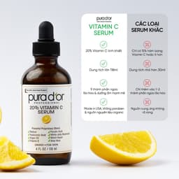 Thumbnail Serum Vitamin C 20% Hữu Cơ Làm Sáng Da, Mờ Thâm, Chống Lão Hoá Dưỡng Ẩm Da PURA DOR 118ml Organic 3