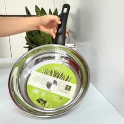 Thumbnail Chảo inox 3 đáy cao cấp Fivestar tay cầm cách nhiệt an toàn 16cm | 20cm | 22cm | 24cm | 26cm | 28cm , dùng được mọi bếp 2