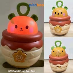 Thumbnail Đồ chơi lật đật gấu phát nhạc Pikaboo, có đèn sáng và âm thanh vui nhộn, chất liệu an toàn cho bé 4