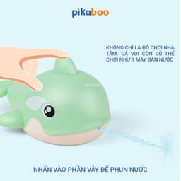 Thumbnail Đồ chơi cá heo phun nước nhà tắm Pikaboo, họa tiết bắt mắt, chất liệu silicone mềm dẻo cao cấp 4