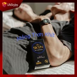 Thumbnail Bao cao su siêu mỏng LifeStyles Skyn Elite non-latex không mùi cao su Hộp 3 bcs 2