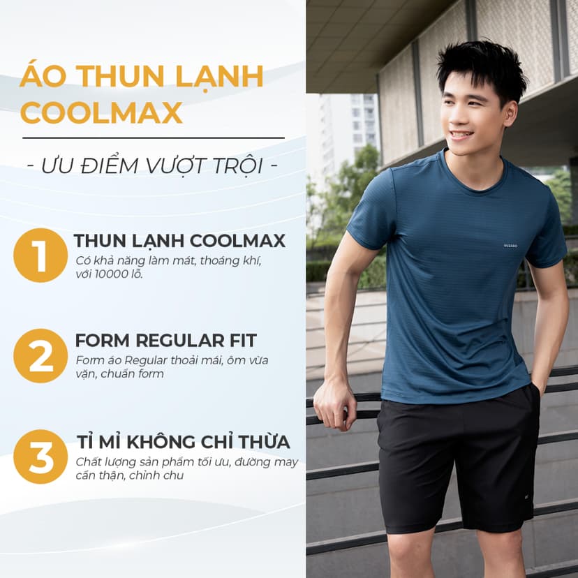 Ảnh Áo thun thể thao nam Guzado chất coolmax thể thao mát lạnh thoáng khí,vận động thoải mái GTS02 4