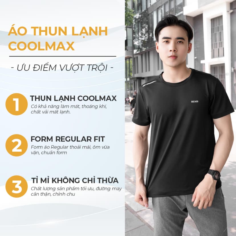 Ảnh Áo thể thao nam Guzado Vải Coolmax dệt lỗ kim thoáng khí mau khô Co Giãn Vận Động Thoải Mái GTS04 4