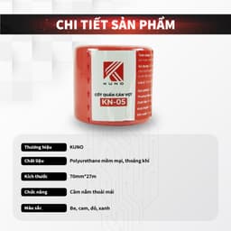 Thumbnail Quấn cốt vợt cầu lông KUNO, bảo vệ cốt vợt cầu lông dài 27m mềm mại, thấm hút mồ hôi 2