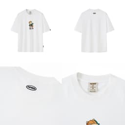 Thumbnail Áo thun Form rộng NOAM Nafox Kickflip Unisex 100% Cotton - Màu đen/trắng/be 2