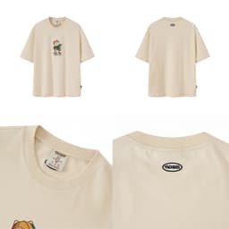 Thumbnail Áo thun Form rộng NOAM Nafox Kickflip Unisex 100% Cotton - Màu đen/trắng/be 3