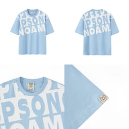 Thumbnail Áo thun Form rộng NOAM Speed Up Song Unisex Cotton 260GSM - Màu xanh/ cam 2