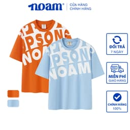 Thumbnail Áo thun Form rộng NOAM Speed Up Song Unisex Cotton 260GSM - Màu xanh/ cam 1