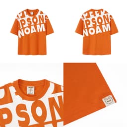 Thumbnail Áo thun Form rộng NOAM Speed Up Song Unisex Cotton 260GSM - Màu xanh/ cam 3