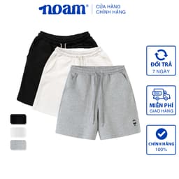 Thumbnail Quần Short Unisex NOAM Original Fox Vải nỉ mềm mịn - Màu Đen/ Trắng/ Xám 1