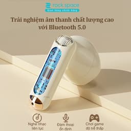 Thumbnail Tai nghe bluetooth không dây nhét tai TWS Rockspace Retro sử dụng tới 24h chính hãng bảo hành 1 năm 1