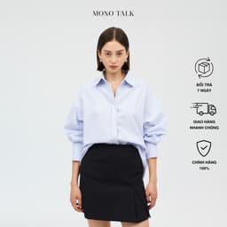 Thumbnail Áo sơ mi oversized MONO TALK (kẻ sọc) chất liệu oxford T10001FT 1