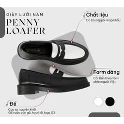 Thumbnail Giày lười nam G2 Loafer giày tây công sở trẻ trung bằng da cao cấp chính hãng độn đế  tăng chiều cao 3