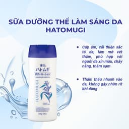 Thumbnail Combo Sữa Tắm Ý Dĩ 800ml Và Sữa Dưỡng Thể Trắng Da 250g Hatomugi Nhật Bản 1
