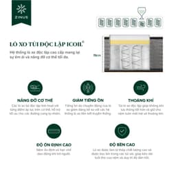 Thumbnail Nệm Lò Xo Độc Lập Cao Cấp Dày 25cm Zinus - 10in Extra Firm Spring Mattress 4