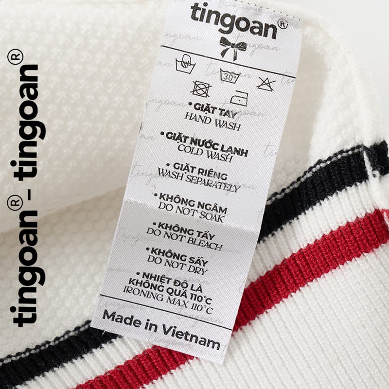 Ảnh TINGOAN® - Áo len xù cổ tròn túi zúm ngực dáng lửng 2 line viền áo trắng MIMI TOP/WH PHIÊN BẢN MỚI NHẤT T6/2024 3