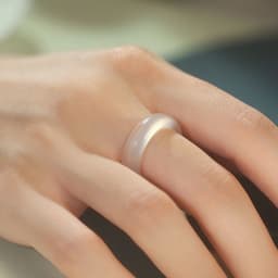Thumbnail Nhẫn Mã Não Trắng Bạch Nguyệt Quang Bảng Nhỏ 5ly Tinh Tế, Thời Trang - Ngọc Trai Trường Thịnh 2