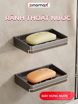 Thumbnail Khay để xà phòng Enomax dán tường đa năng, chất liệu nhôm hàng không chống gỉ sét, bảo hành 10 năm (Eno 0180) 2
