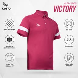 Thumbnail Áo polo Kamito Victory tôn dáng, vải mềm mát, đa năng, thoáng khí, nhanh khô 2