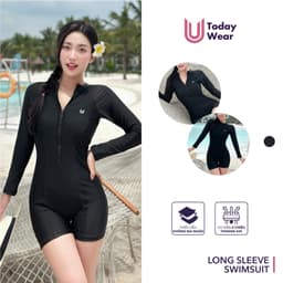 Thumbnail Đồ bơi liền thân dài tay nữ Long Sleeve Swimsuit Today U Wear chất liệu KIRA cao cấp 1