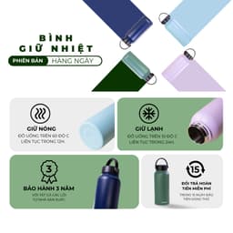 Thumbnail Bình giữ nhiệt EcoFlask 1000ml/650ml hàng ngày (A05) - Bình giữ nhiệt cao cấp chính hãng, inox 304, bảo hành 3 năm 1