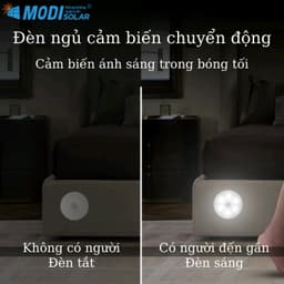 Thumbnail Đèn Led Tròn Cảm Biến Chuyển Động Thông Minh MODI SOLAR, Đèn Cảm Biến Không Dây, Dán Tường Sạc USB 2
