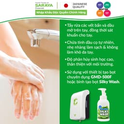 Thumbnail Xà Phòng Rửa Tay Sát Khuẩn Saraya Foaming Hand Soap (Green Apple), Hương Táo - Can 5Kg 2