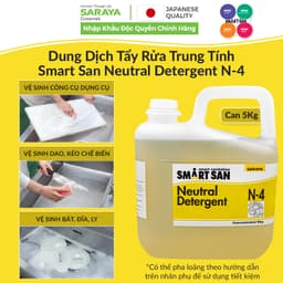 Thumbnail Dung Dịch Tẩy Rửa Trung Tính Saraya Smart San Neutral Detergent N-4 - Can 5 Kg 1