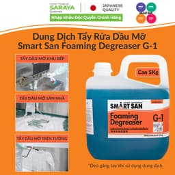 Thumbnail Dung dịch tẩy rửa dầu mỡ Saraya Smart San Foaming Degreaser G-1 - Can 5Kg 1